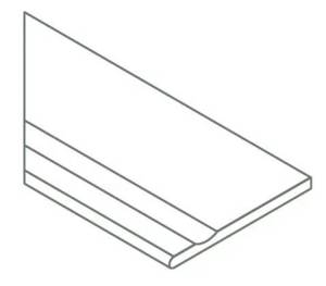 Ступень Italon Магма X2 620090001311 Сильвер с выемкой закруглённый левый 30x120